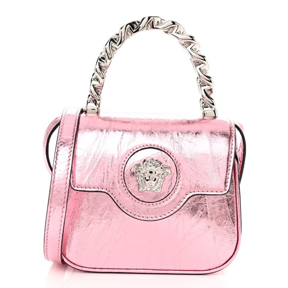Versace Handbags - AUTHENTIC VERSACE Pink Leather Crossbody Bag